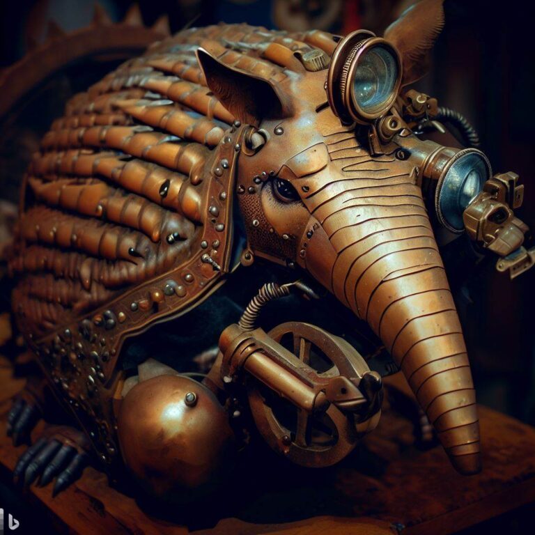 A steampunk armadillo